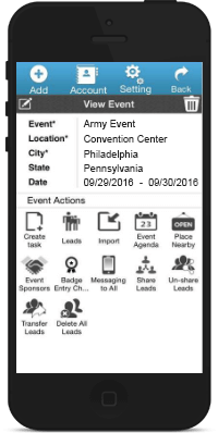 MLeads as event app for Event organizer